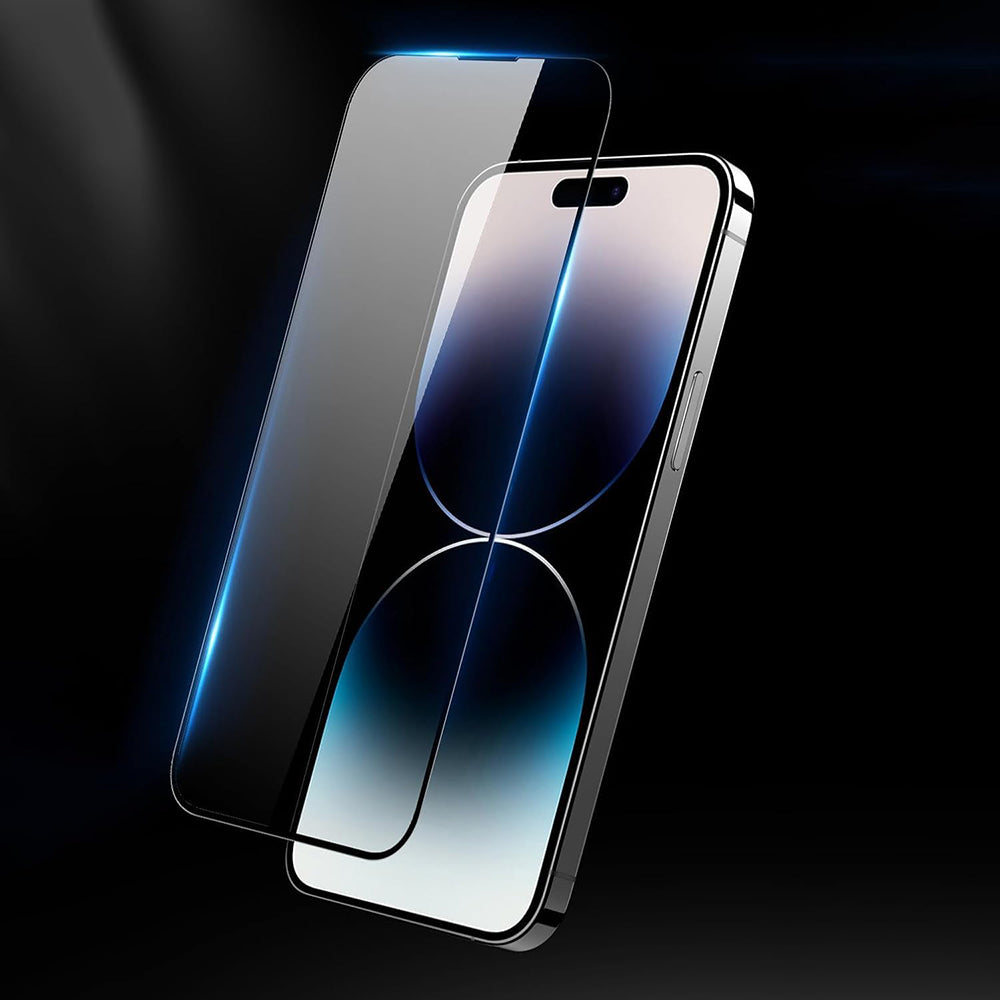 Skjermbeskyttelsesfolie Anank 5X Forsterket Anti-Sprekk for Apple iPhone 17, Herdet Glass, Full Lim, 3D, Svart