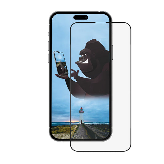 Anank 5X Forsterket CG Skjermbeskytter for Apple iPhone 15, Herdet Glass, Full Lim, 2.5D, Svart