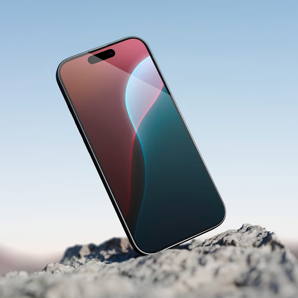 Skjermbeskytter Anank 5X Forsterket Usynlig for Apple iPhone 17 Pro Max, Herdet Glass, Full Lim, 3D, Svart