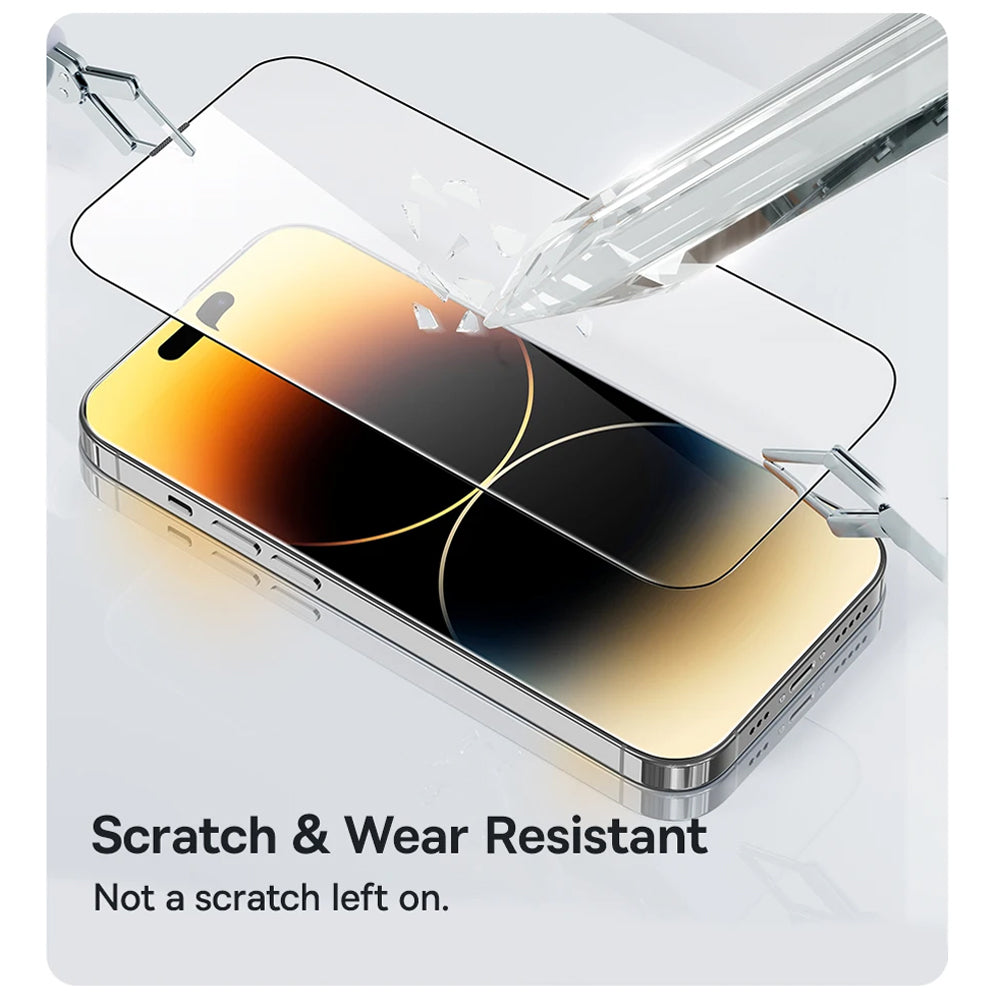 Skjermbeskytter Anank 5X Forsterket for Apple iPhone 17 Pro, Herdet Glass, Full Lim, 2.5D, Svart