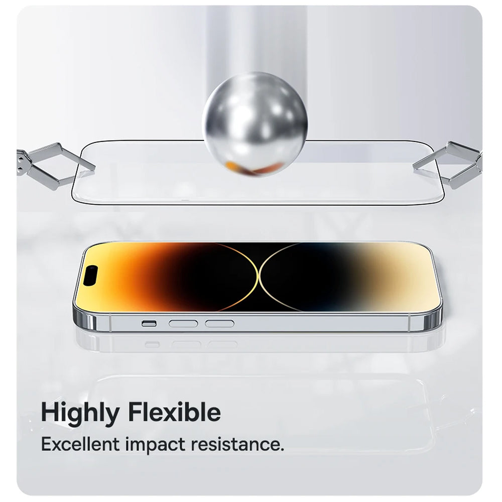 Skjermbeskytter Anank 5X Reinforced for Apple iPhone 17, Herdet Glass, Full Glue, 2.5D, Svart
