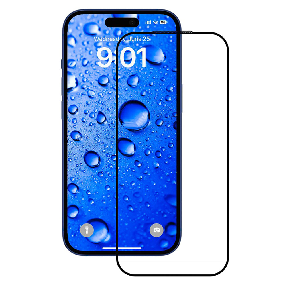 Skjermbeskytter Anank for Apple iPhone 17, Herdet Glass, Full Lim, 2.5D, Svart