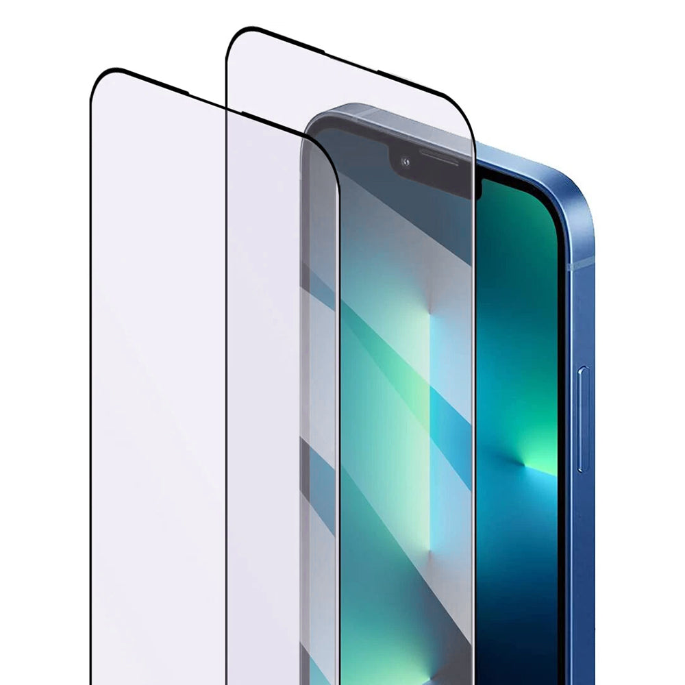 Beskyttelsesfilm Anti Blue Light Anank 5X Forsterket for Apple iPhone 17 Pro, Herdet Glass, Full Lim, 2.5D, Svart