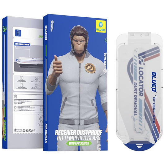 Beskyttelsesfolie Blueo Anti-Dust HD Applicator Pro for Apple iPhone 17 Air, Herdet Glass, Full Lim