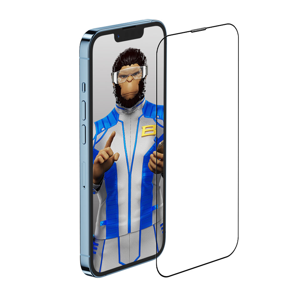 Blueo Anti-Reflekterende HD Skjermbeskytter for Apple iPhone 14 Plus / 13 Pro Max, Herdet Glass, Full Lim, Svart