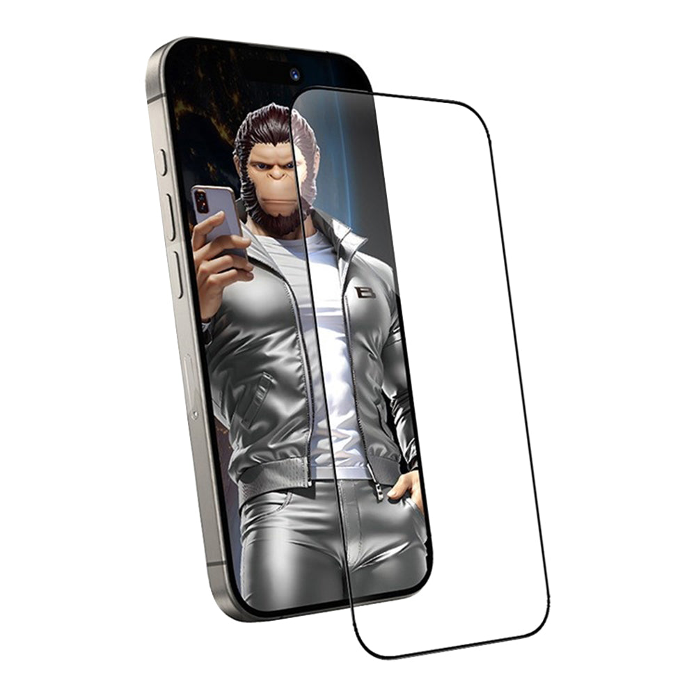 Blueo Anti-Static HD skjermbeskyttelsesfilm for Apple iPhone 14 Pro Max, Herdet glass, Full lim, Svart