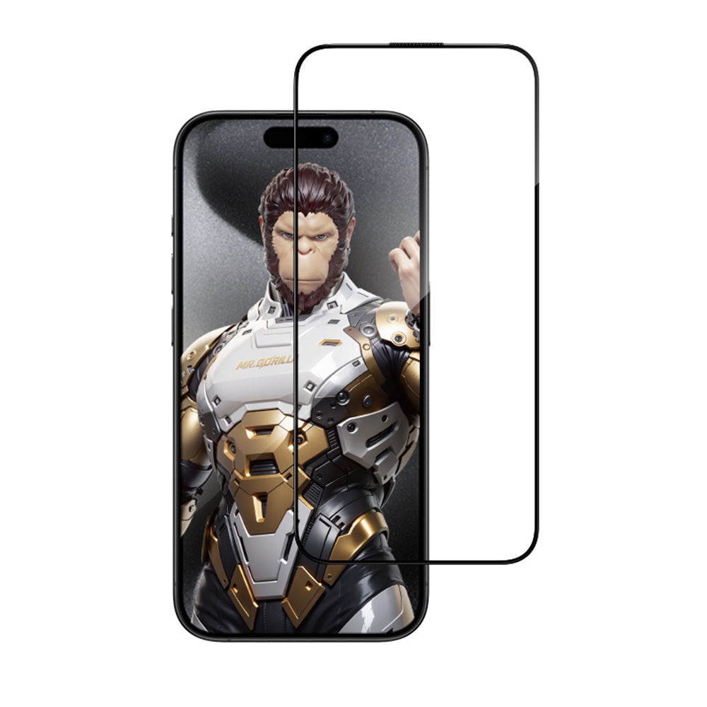 Blueo AR Applicator Pro skjermbeskyttelsesfilm for Apple iPhone 16 Pro Max, Herdet glass, Full lim, 3D, Svart