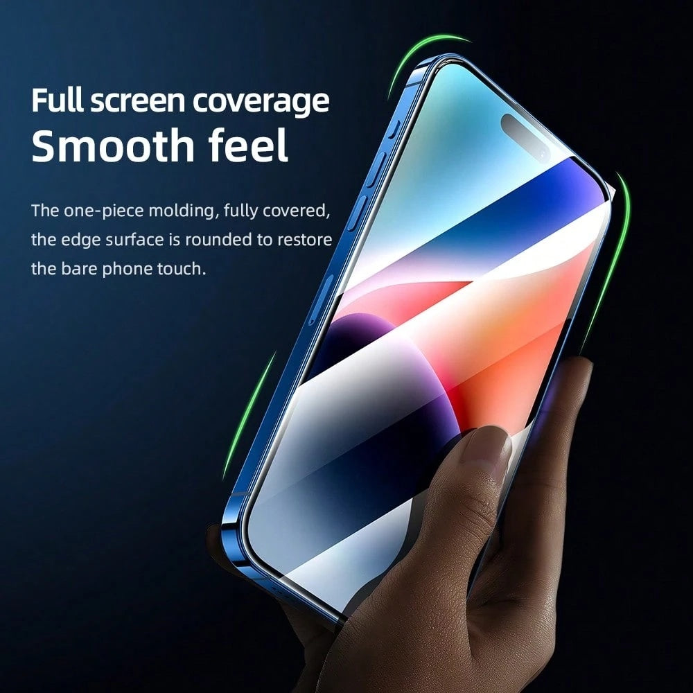 Blueo AR Applicator Pro skjermbeskyttelsesfilm for Apple iPhone 16 Pro Max, Herdet glass, Full lim, 3D, Svart