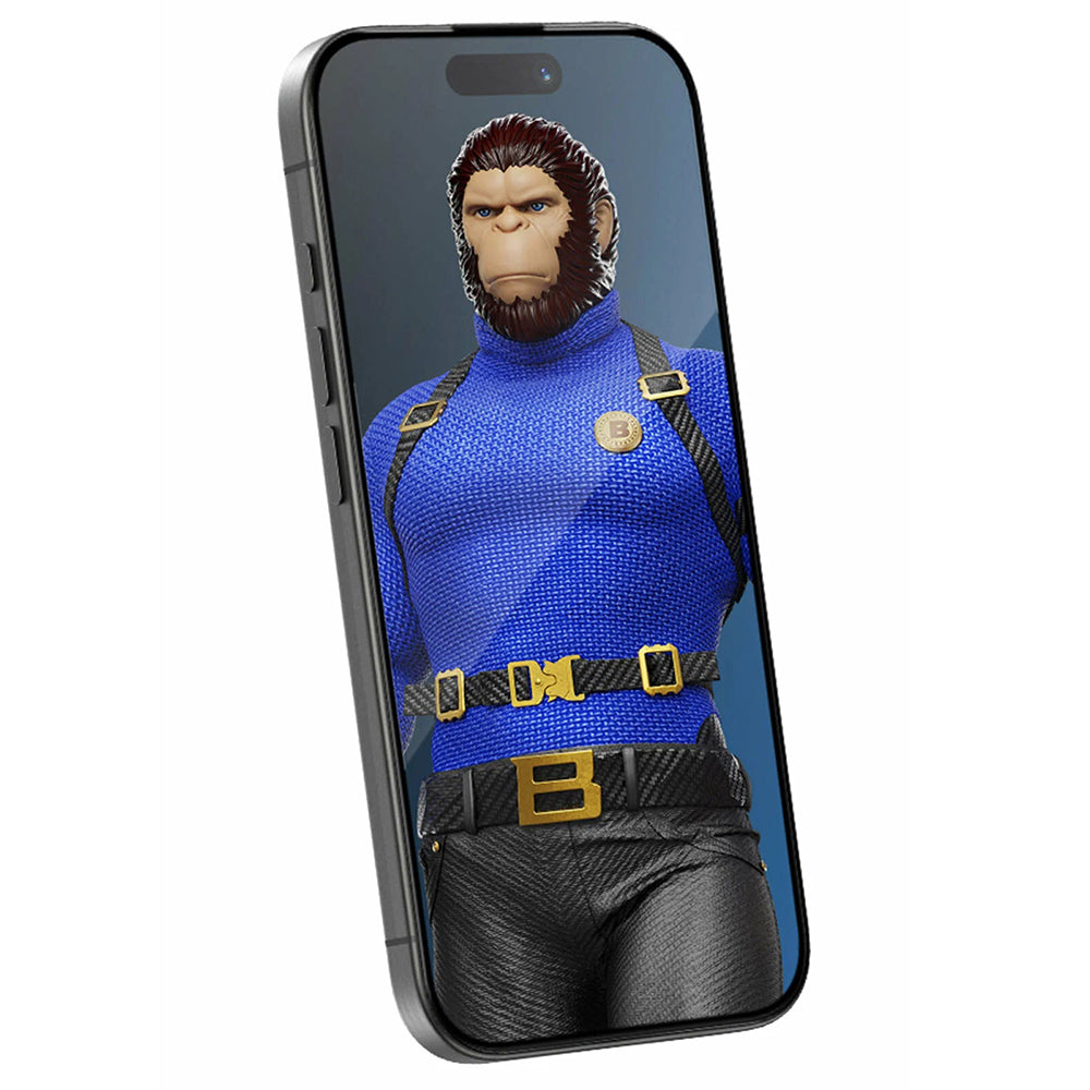 Blueo Crystal Anti-Scratch Skjermbeskyttelse for Apple iPhone 16 / 15, Herdet Glass, Full Lim, Svart