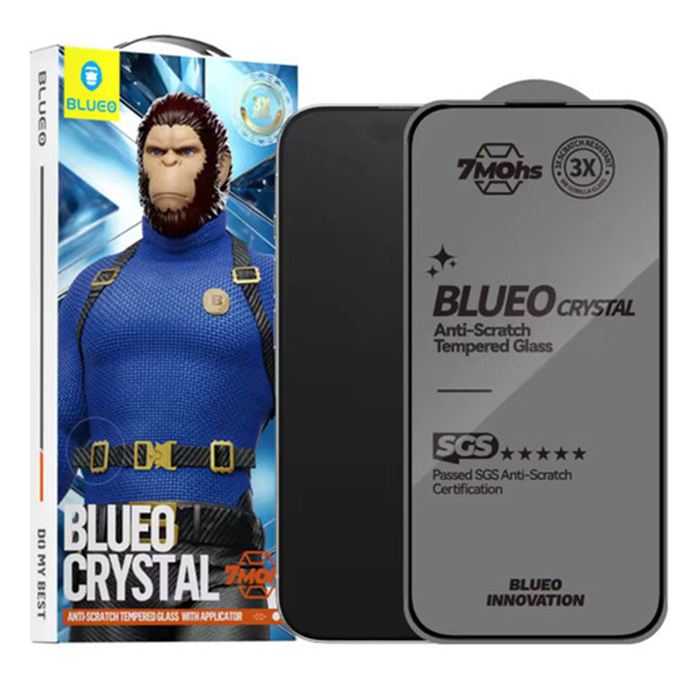 Beskyttelsesfolie Blueo Crystal Anti-Scratch for Apple iPhone 17 Air, Herdet Glass, Full Lim, Svart
