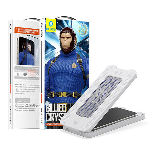 Beskyttelsesfolie Blueo Crystal Anti-Scratch for Apple iPhone 17 Air, Herdet Glass, Full Lim, Svart
