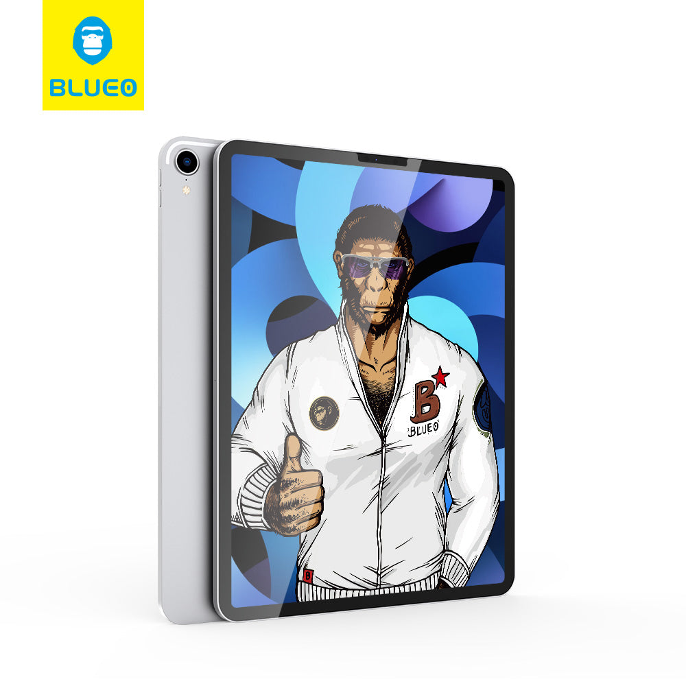 Blueo skjermbeskyttelsesfolie for Apple iPad Pro 12.9 (2022) / Pro 12.9 (2021) / Pro 12.9 (2020), Herdet glass, Full lim