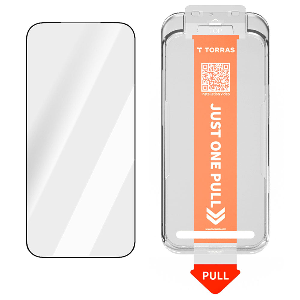 Skjermbeskytter Torras GlassGo Install Master for Apple iPhone 17 Air, Herdet Glass, Full Lim