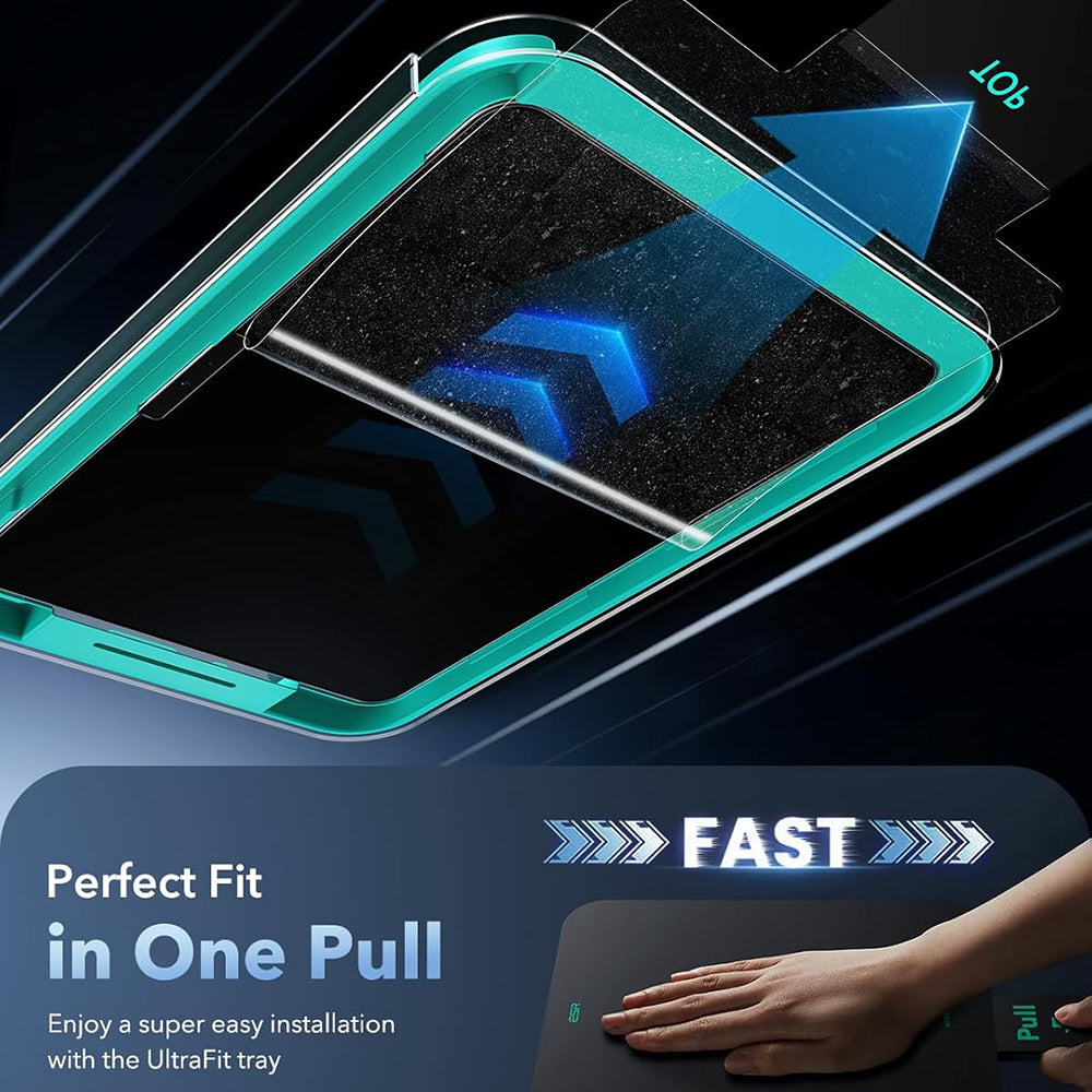 Beskyttelsesfilm ESR Armorite Paper Feel UltraFit for Apple iPad Air 11 (2026) / Air 11 (2025), Herdet glass, Full lim, Sett med 2 stykker