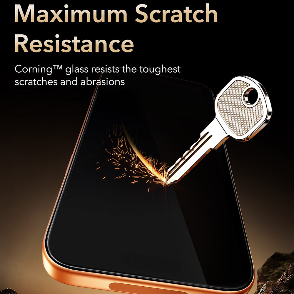 ESR Armorite Pro UltraFit skjermbeskyttelse for Apple iPhone 18 Pro / 17 Pro, Herdet glass, Full lim, Svart
