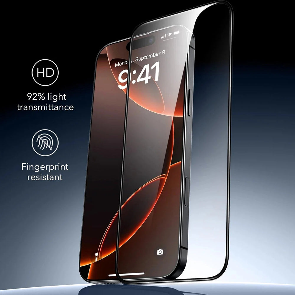 Beskyttelsesfilm ESR Armorite UltraFit for Apple iPhone 17 Pro Max, Herdet glass, Full lim, Sett med 3 stykker, Svart