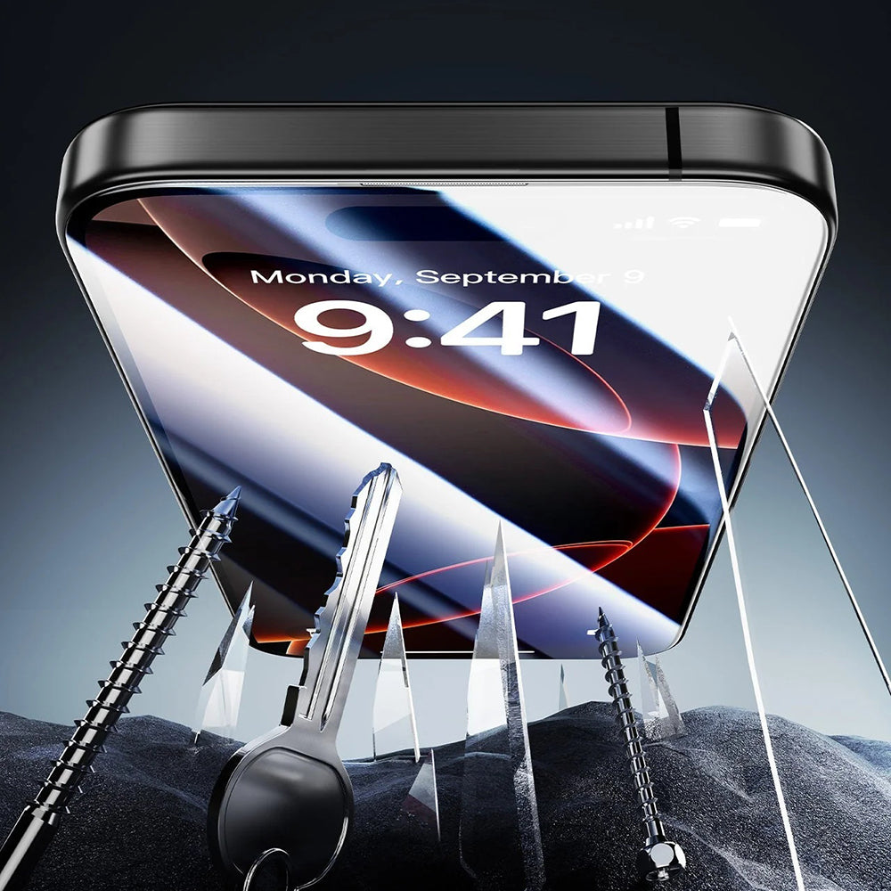 Skjermbeskytter ESR Armorite UltraFit for Apple iPhone 17 Pro, Herdet glass, Full lim, Sett med 3 stykker, Svart