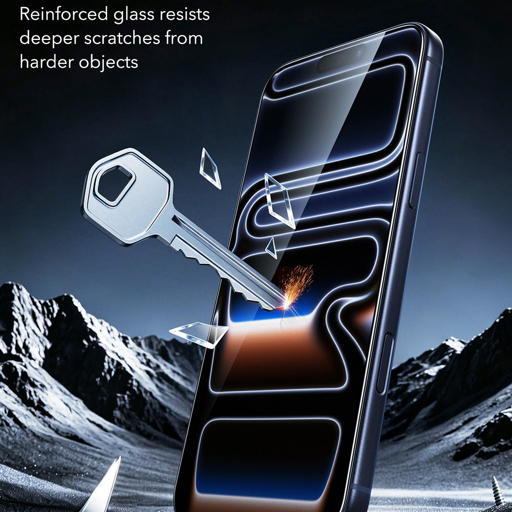 ESR Armorite UltraFit skjermbeskyttelse for Apple iPhone 18 Pro / 17 Pro, Herdet glass, Full lim, Sett med 2 stk, Svart