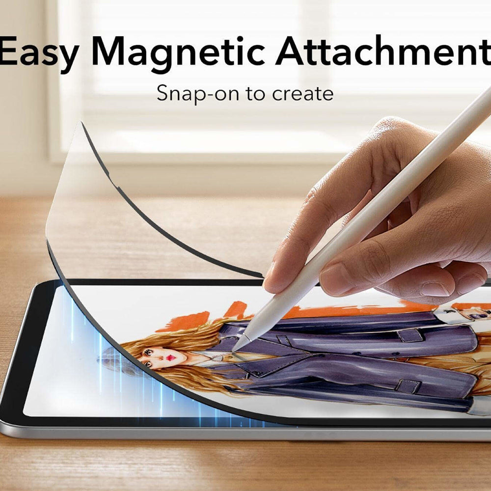 Beskyttelsesfolie ESR Paper Feel Magnetic for Apple iPad (2025) / (2022), Plast