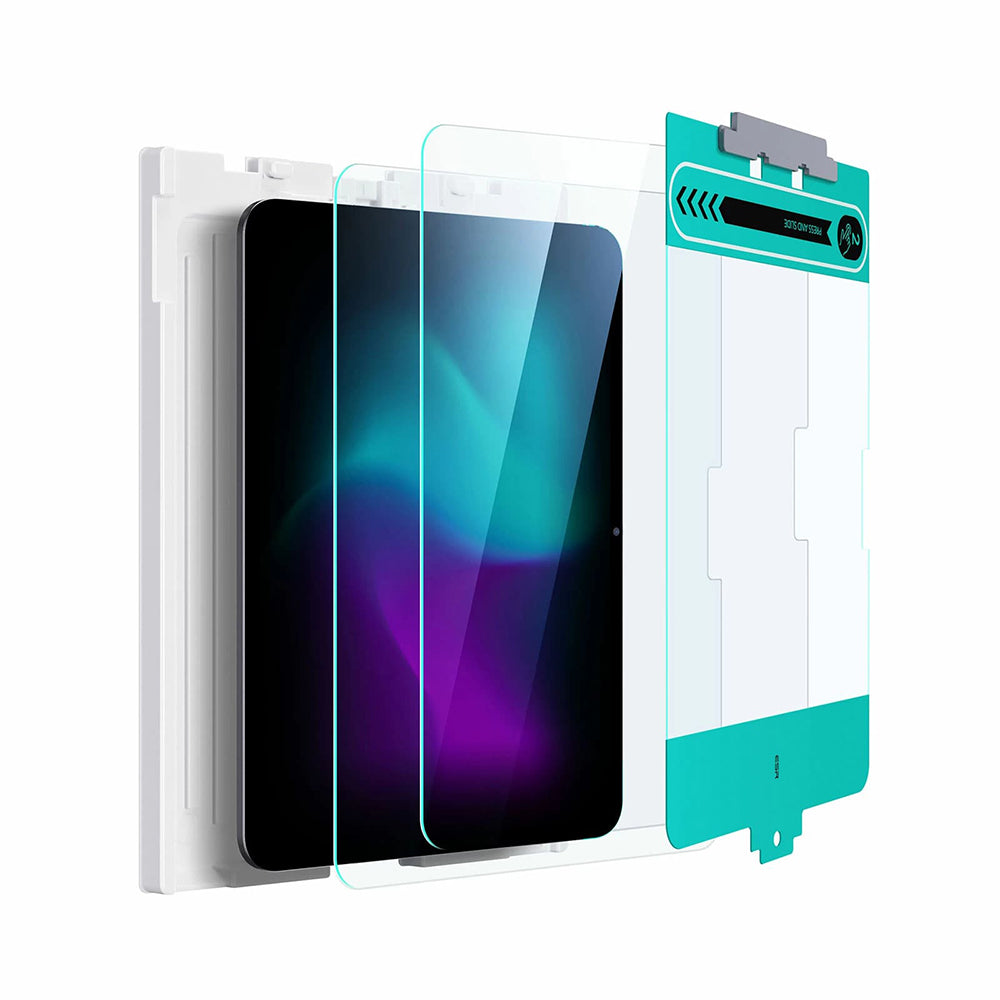 Beskyttelsesfilm ESR-skjerm for Apple iPad Pro 11 (2024), Herdet glass, Full lim, Sett med 2 stykker