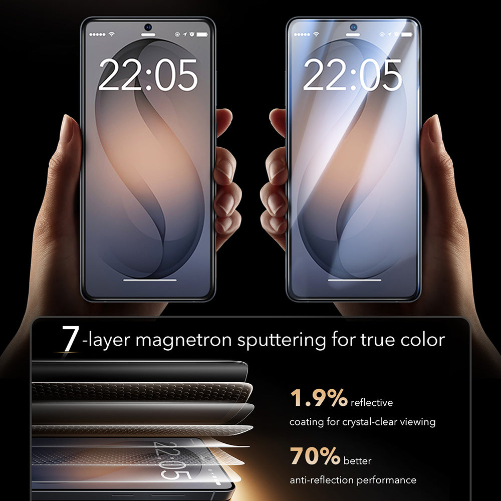 Beskyttelsesfolie ESR UltraFit Armorite Pro for Samsung Galaxy S26 Ultra S948, Herdet glass, Full lim