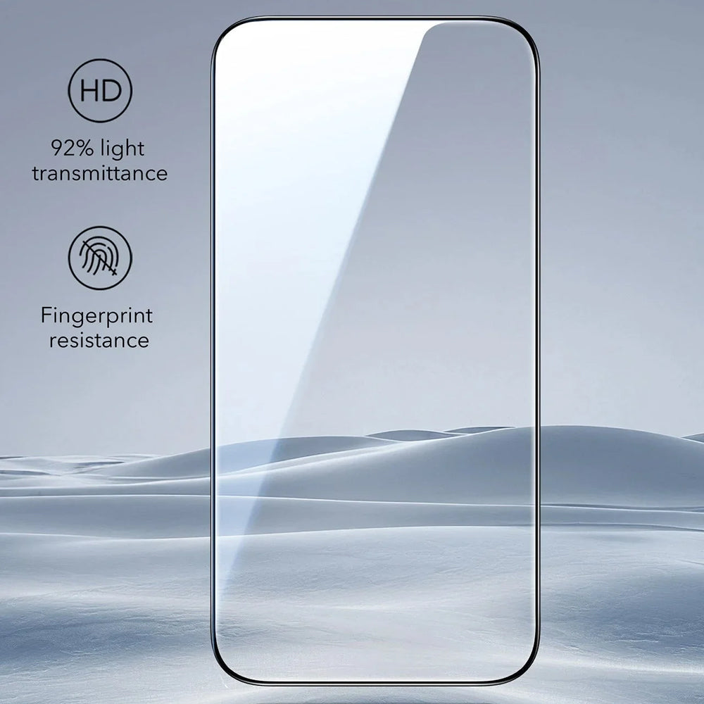 ESR UltraFit skjermbeskyttelse for Apple iPhone 18 Pro / 17 Pro, Herdet glass, Full lim, Sett med 3 stk, Svart