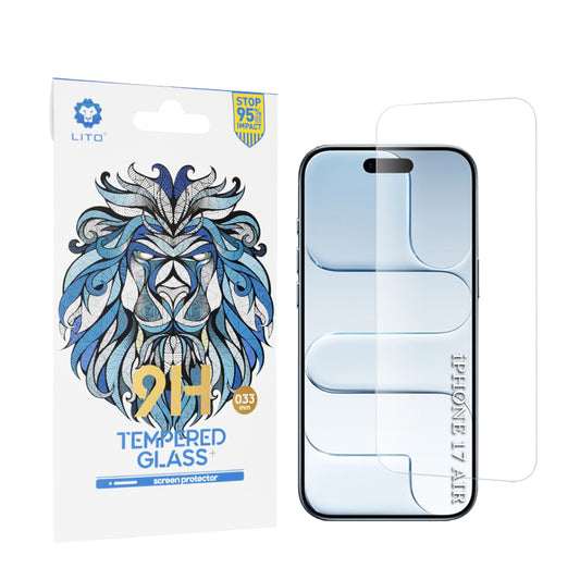 Lito Classic skjermbeskyttelsesfolie for Apple iPhone 17 Air, Herdet glass, Full lim, 2.5D