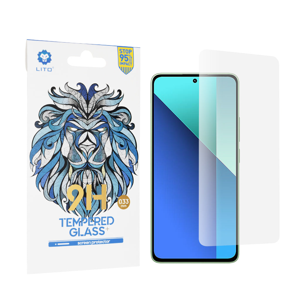 Beskyttelsesfolie Lito Classic for Xiaomi Redmi Note 13 4G, Herdet glass, Full lim, 2.5D