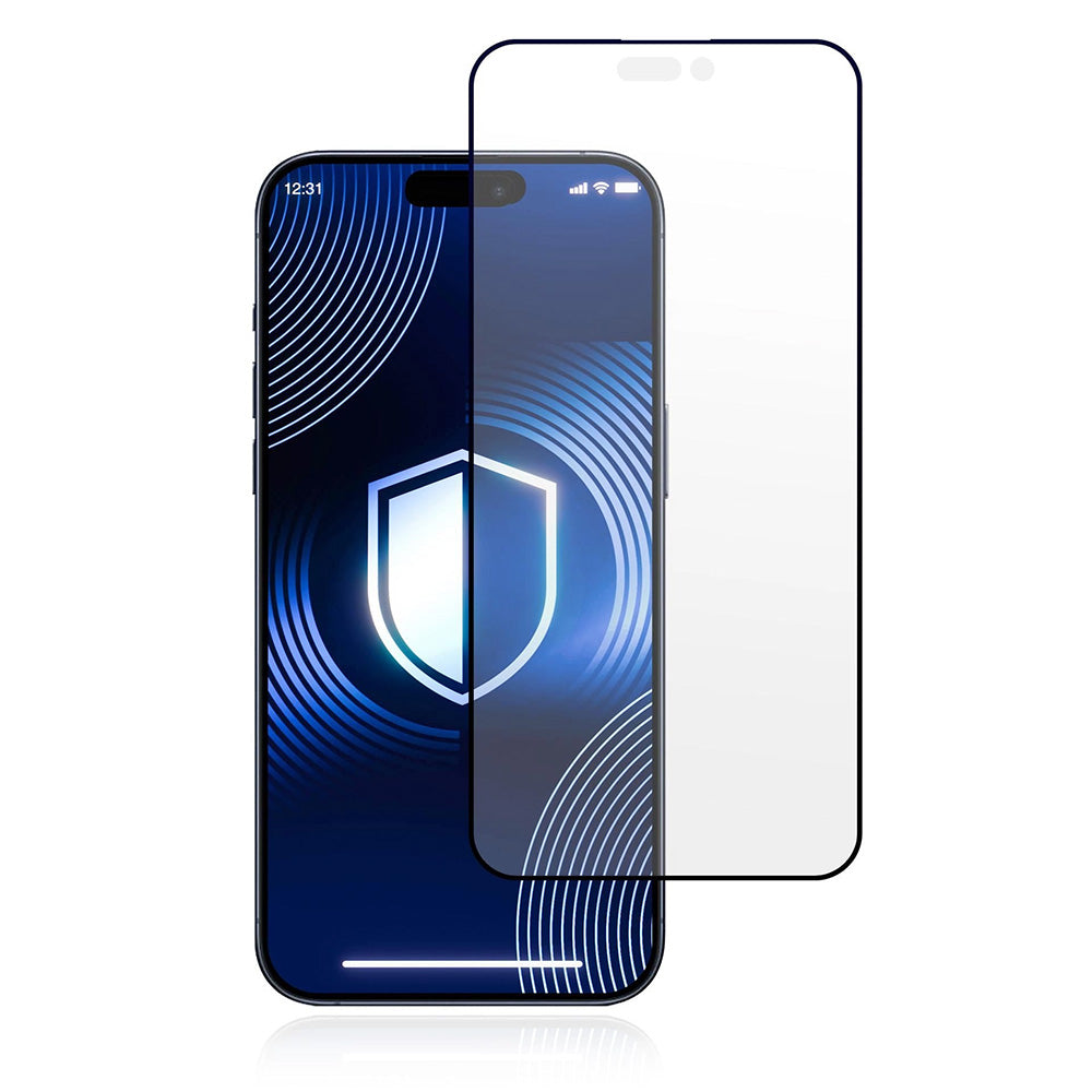 Skjermbeskytter Matte 3MK HardGlass Max for Apple iPhone 17 Pro, Herdet Glass, Full Lim, Svart