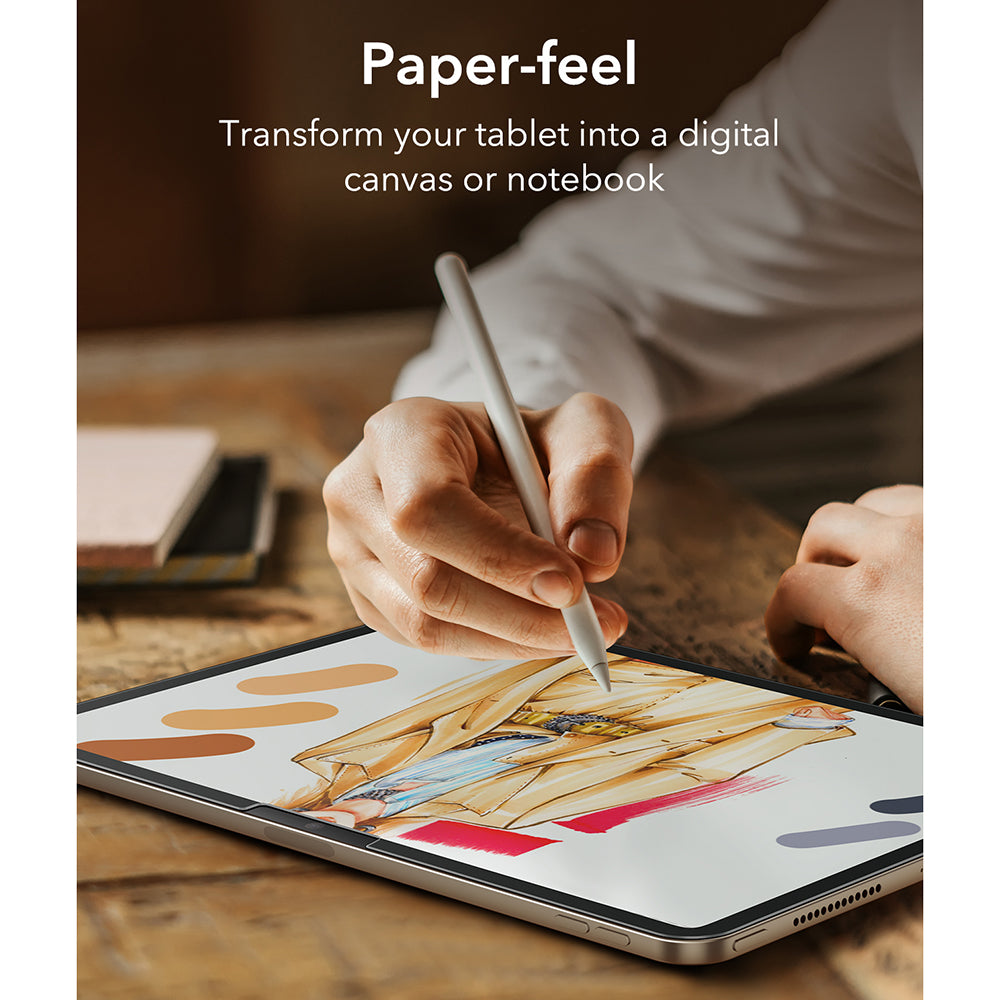 Matt skjermbeskyttelsesfilm ESR Paper Feel for Apple iPad Air 11 (2026) / Air 11 (2025), plast, sett med 2 stk
