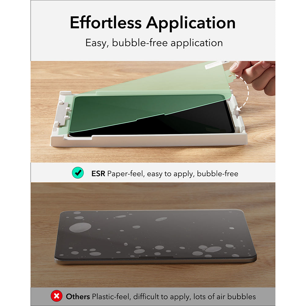 Matt skjermbeskyttelsesfilm ESR Paper Feel for Apple iPad Air 11 (2026) / Air 11 (2025), plast, sett med 2 stk