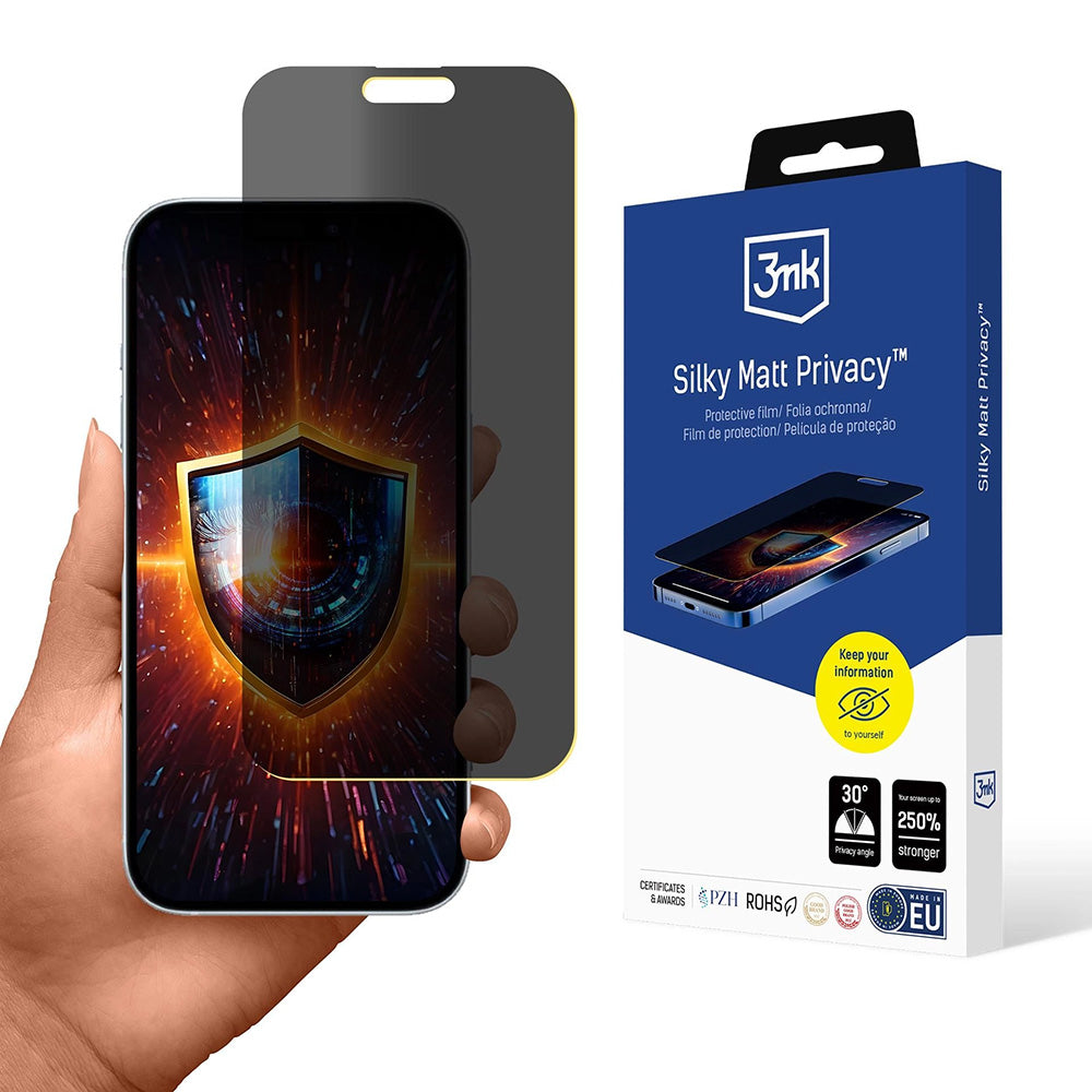 Beskyttelsesfolie Matte Privacy 3MK Silky for Apple iPhone 17 Pro, Plast