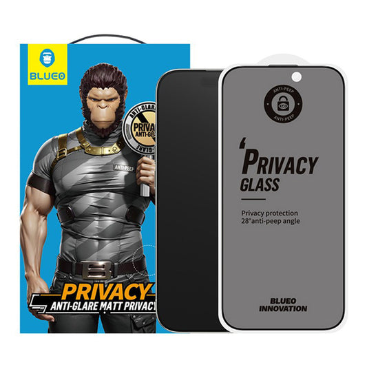 Skjermbeskyttelsesfolie Matte Privacy Blueo Anti-Peep for Apple iPhone 17 Air, Herdet Glass, Full Lim