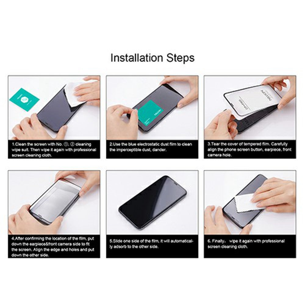 Nillkin CP+ Pro skjermbeskyttelsesfilm for Samsung Galaxy A37 5G, Herdet glass, Full lim, Svart