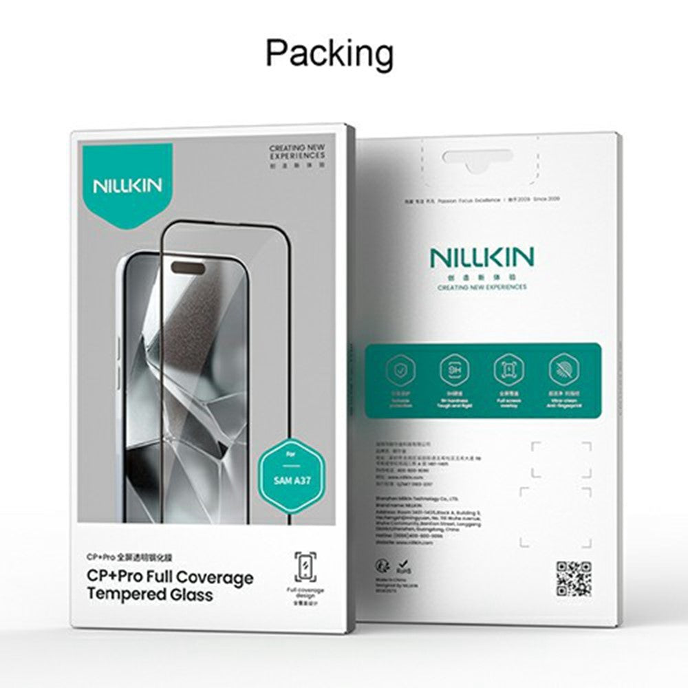 Nillkin CP+ Pro skjermbeskyttelsesfilm for Samsung Galaxy A37 5G, Herdet glass, Full lim, Svart