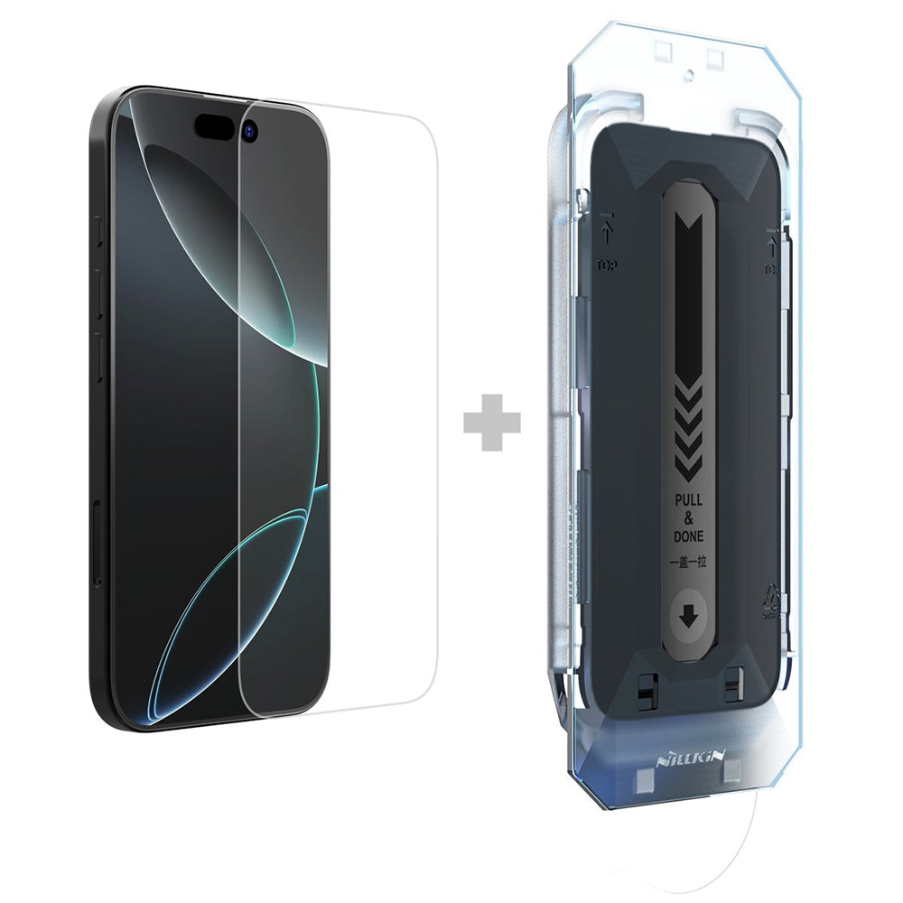 Nillkin H+ Pro skjermbeskyttelse med applikator for Apple iPhone 16 Pro Max, herdet glass, full lim