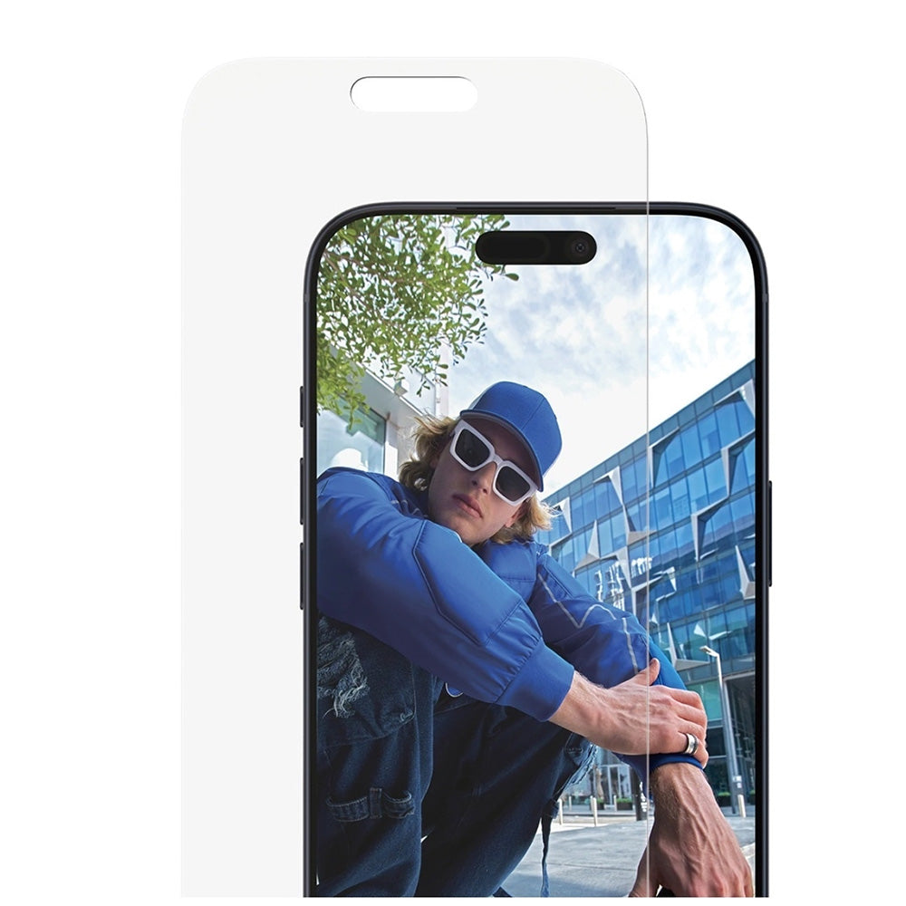 Beskyttelsesfolie Skjerm PanzerGlass Classic Fit EasyAligner for Apple iPhone 17 Pro Max, Herdet Glass, Full Lim