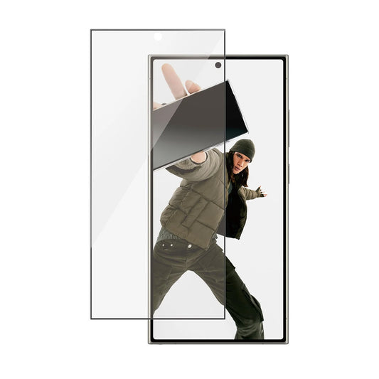 Beskyttelsesfolie Skjerm PanzerGlass Ultra-Wide Fit EasyAligner for Samsung Galaxy S24 Ultra S928, Herdet Glass, Full Lim, Svart