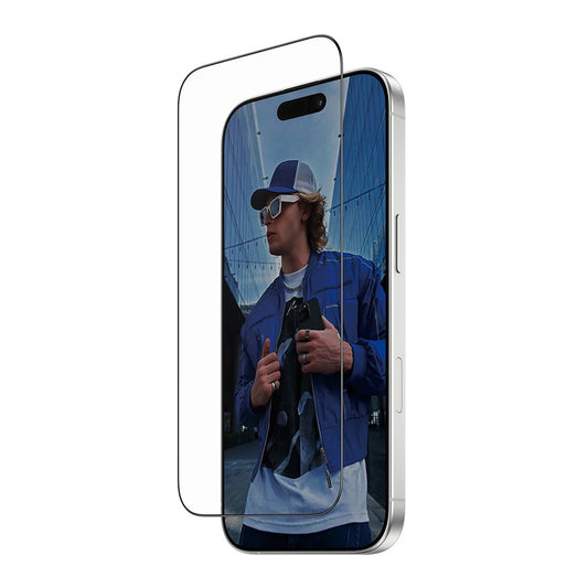 Beskyttelsesfolie Skjerm PanzerGlass Ultra-Wide Fit Fastfit for Apple iPhone 17 / 16 Pro, Herdet Glass, Full Lim, Svart