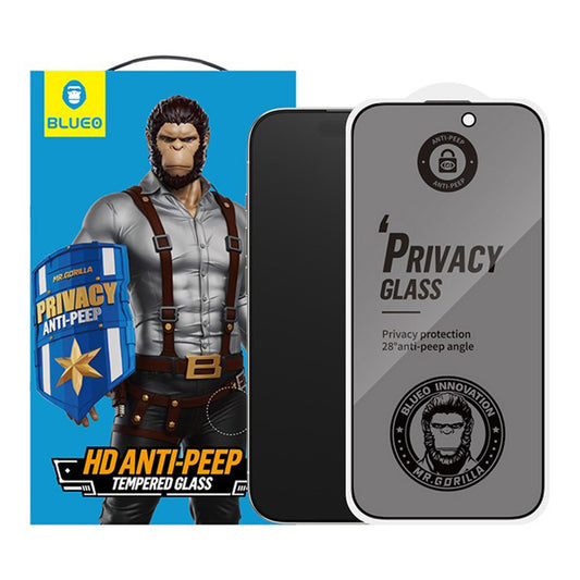 Beskyttelsesfolie for skjerm Privacy Blueo Anti-Peep for Apple iPhone 17 Air, Herdet glass, Full lim, Sett med 5 stykker