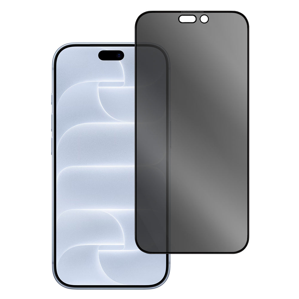 Blueo Anti-Peep personvernsskjermbeskytter for Apple iPhone 18 Pro, herdet glass, heldekkende lim, sett med 5 stk.