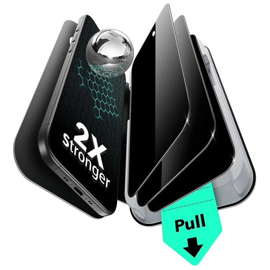 Beskyttelsesfolie Ecran Privacy ESR UltraFit for Apple iPhone 17 Air, Herdet Glass, Full Lim, Sett med 3 stykker