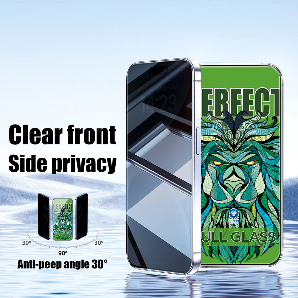 Skjermbeskytter Privacy Lito D+ Max Strong for Apple iPhone 17 Pro, Herdet Glass, Full Lim