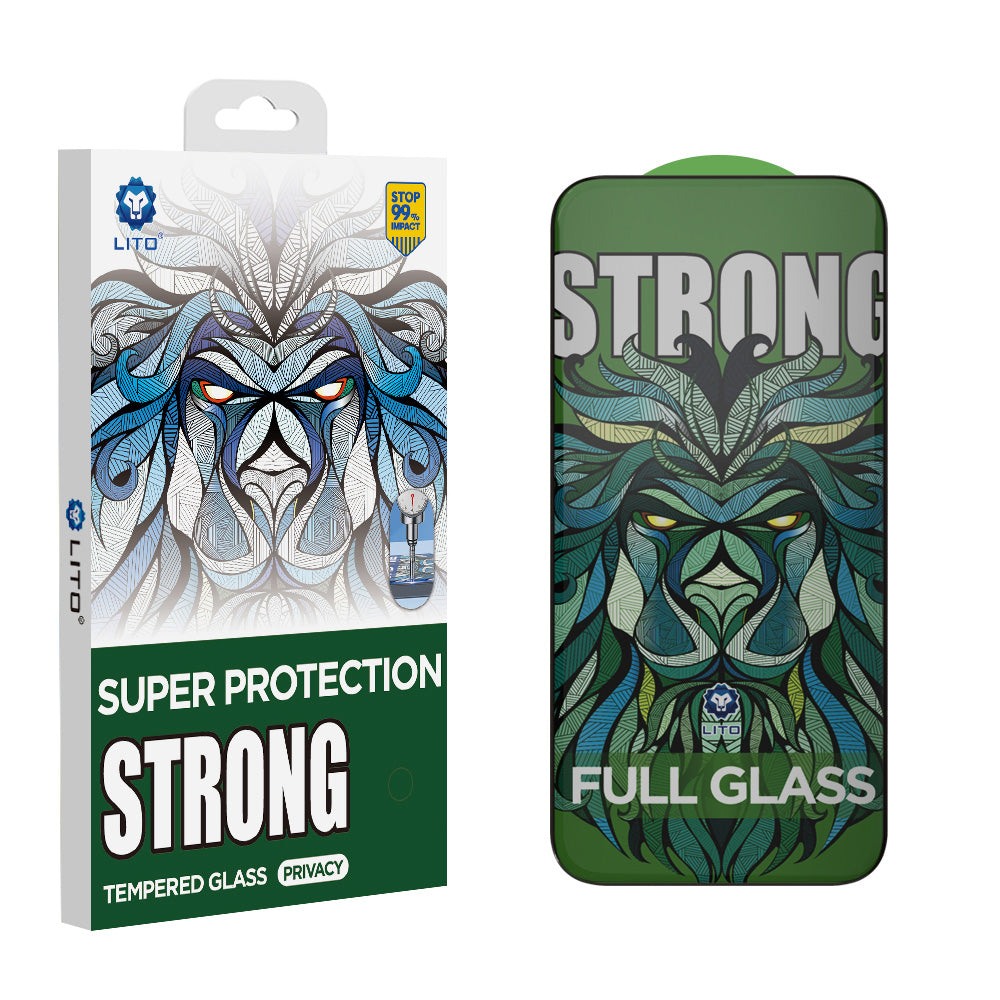Skjermbeskytter Privacy Lito D+ Max Strong for Apple iPhone 17 Pro, Herdet Glass, Full Lim