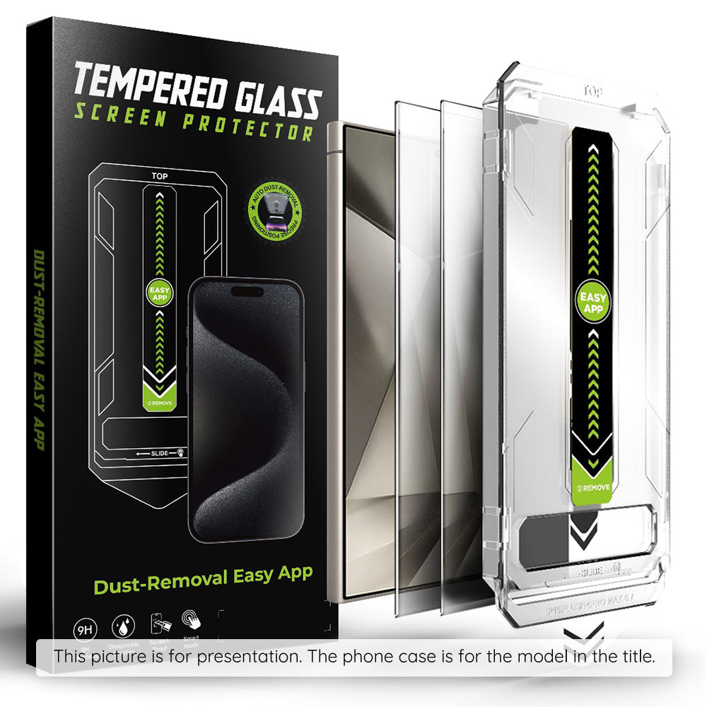 Privacy Techsuit TitanGlass CrystalHD skjermbeskyttelse for Samsung Galaxy S25 S931 / S24 S921, Herdet glass, Full lim, Sett med 2 stk