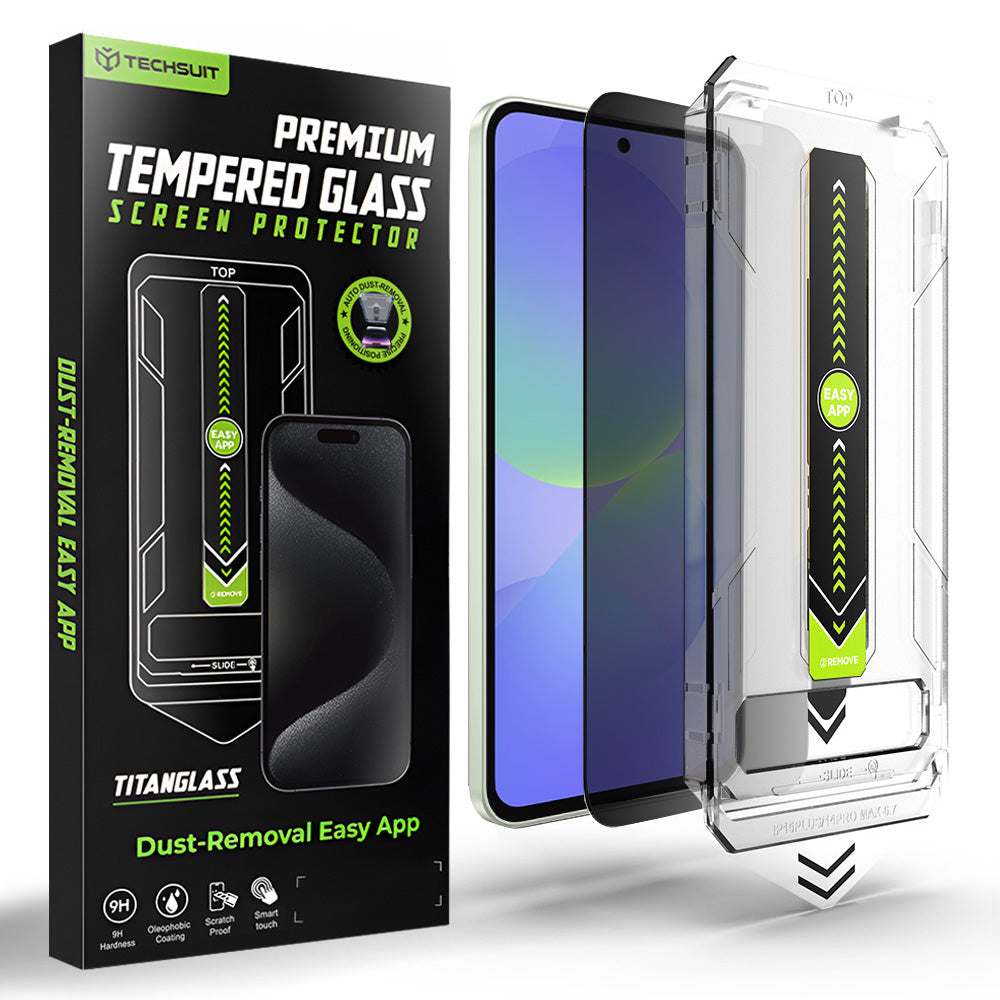 Privacy-skjermbeskyttelse Techsuit TitanGlass CrystalHD for Samsung Galaxy A37 5G / A36 A366, Herdet glass, Full lim