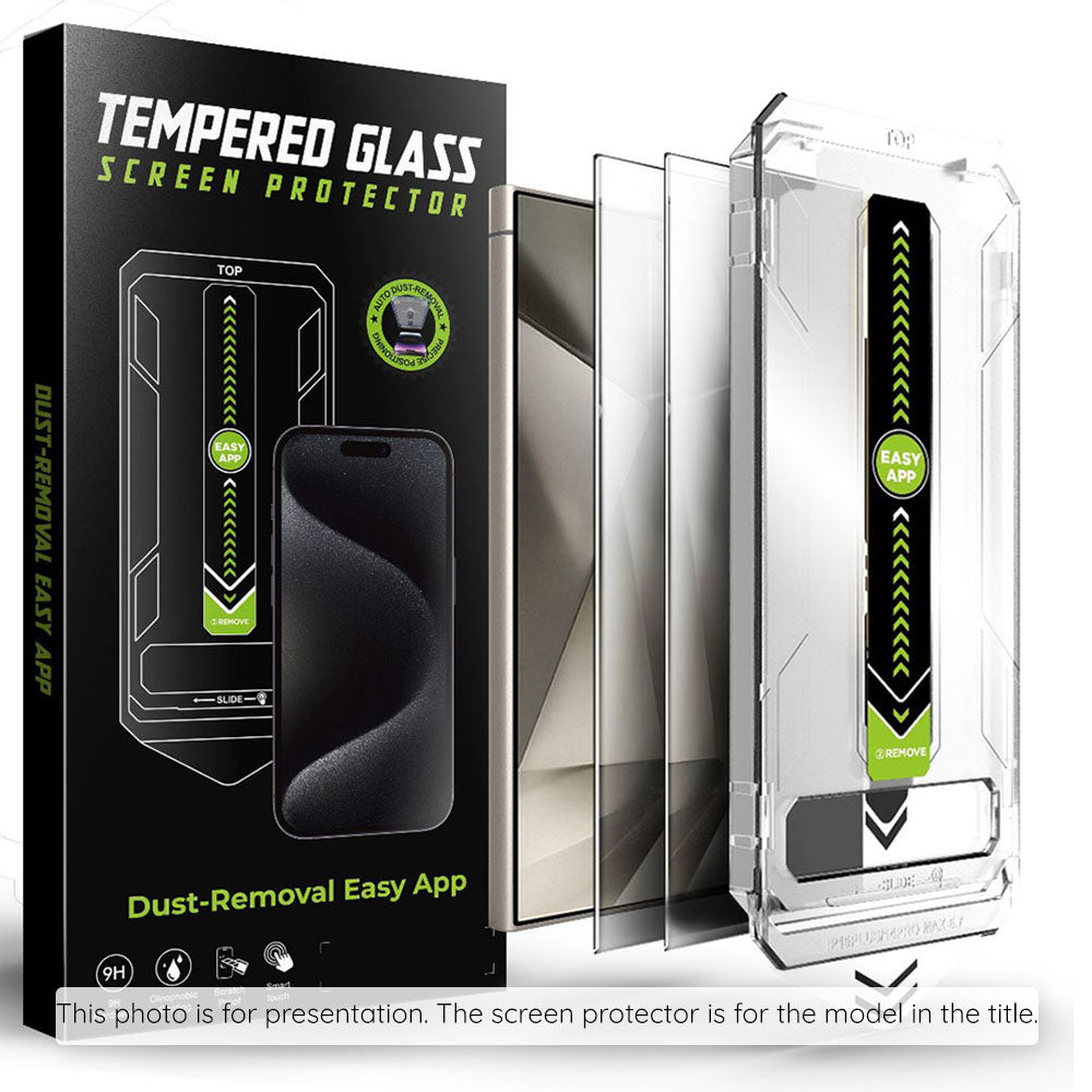 Skjermbeskyttelsesfolie Privacy Techsuit TitanGlass CrystalHD for Samsung Galaxy S25 FE, Herdet glass, Full lim, Sett med 2 stykker