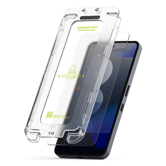 Ringke Easy Slide skjermbeskyttelse for Nothing Phone (3a) / Phone (3a) Pro, Herdet glass, Full lim, Sett med 2 stk
