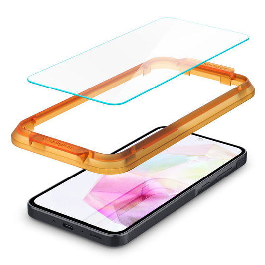 Skjermbeskytter Spigen GlastR Align Master for Samsung Galaxy M35 / A35 5G A356, Herdet Glass, Full Lim, Sett med 2 stykker AGL07772