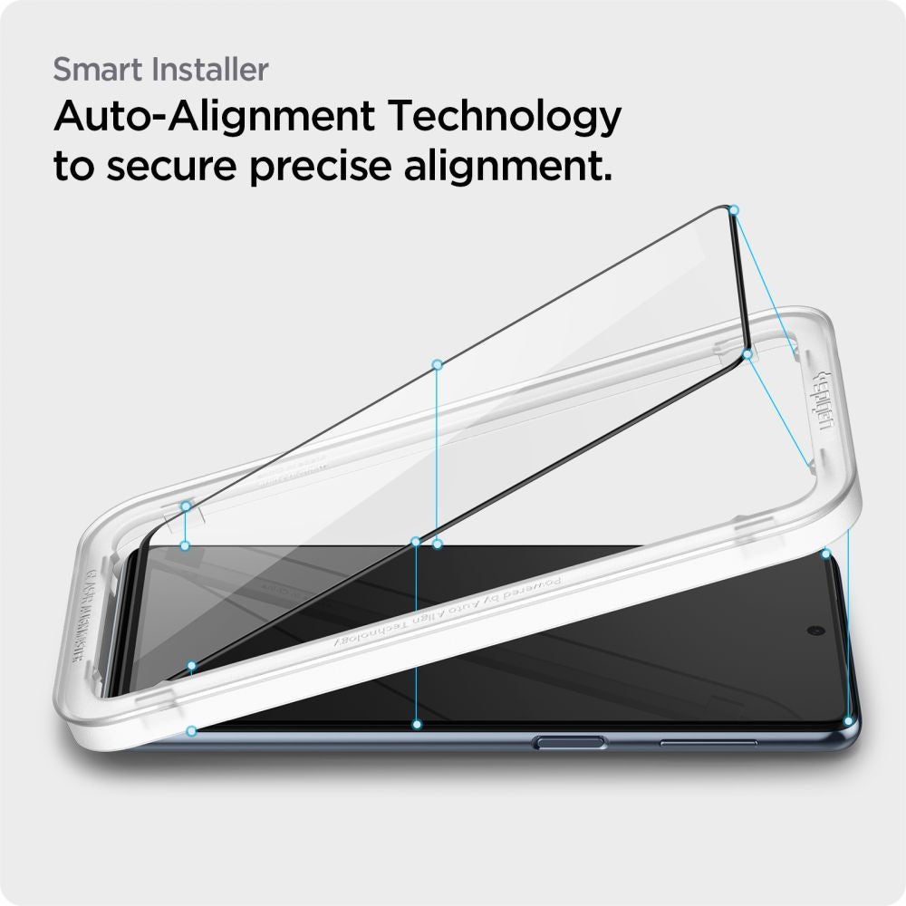 Skjermbeskytter Spigen GlastR Align Master for Samsung Galaxy M53 M536, Herdet glass, Full lim, Svart